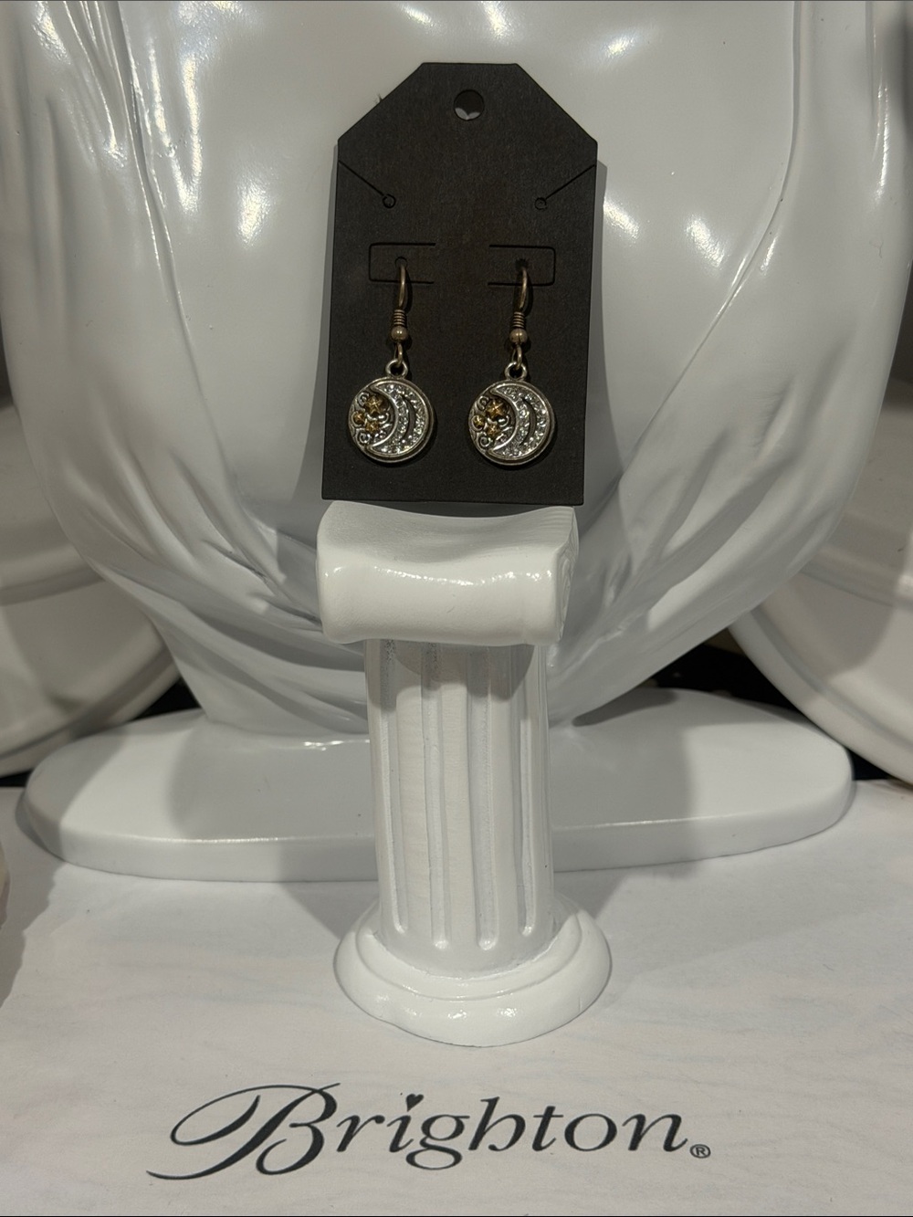 🌝⭐️Brighton SLVR VTG+ CELESTIAL Star Moon Earrings!